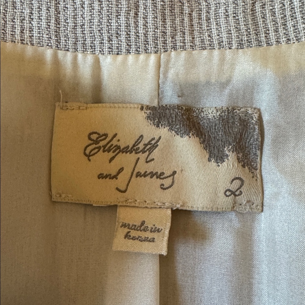 Elizabeth and James Linen and Silk Two-Tone Jacket - Picture 9 of 11